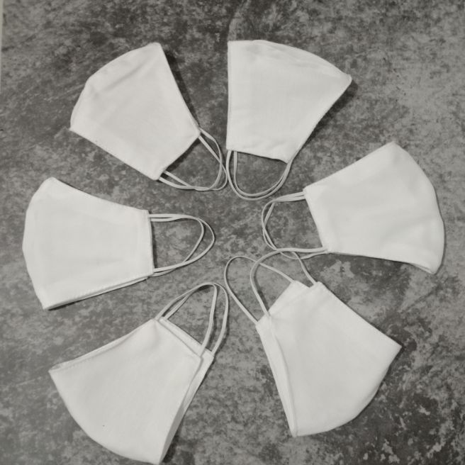 Masker Kain 2ply Warna Putih Polos Khusus Tie Dye Earloop Lazada Indonesia