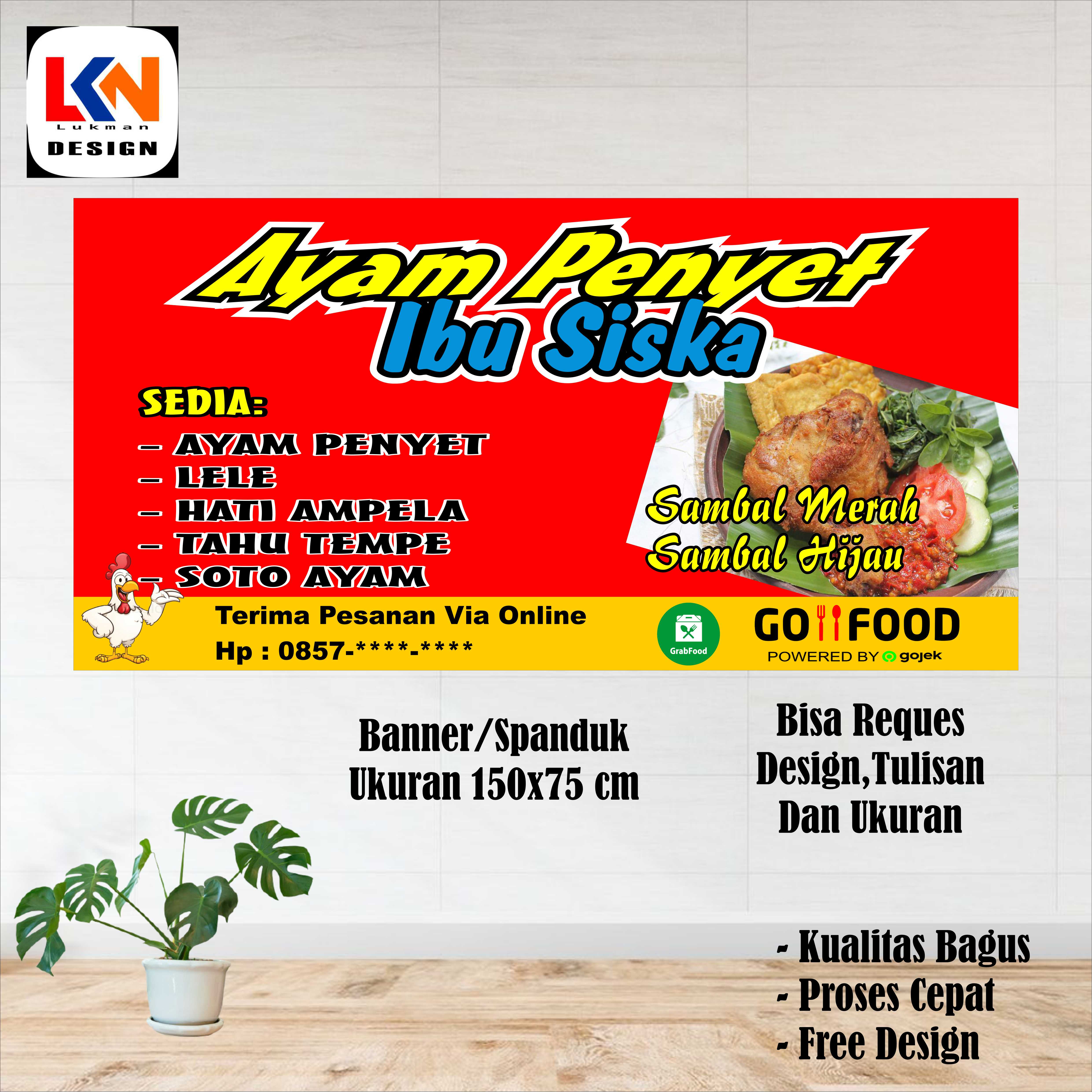 banner spanduk ayam penyet | Lazada Indonesia