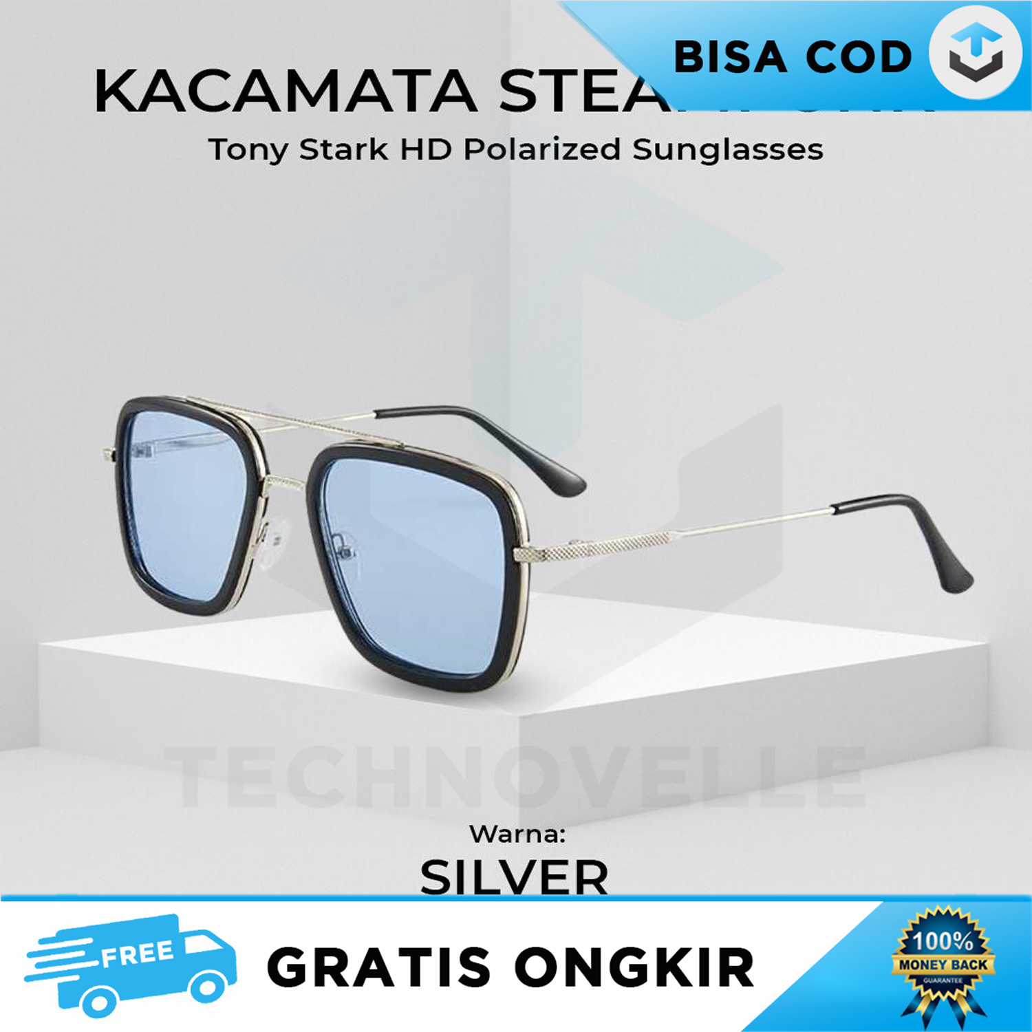 Eyeglasses Tony Stark Glasses With Power Lens KACAMATA POLARIZED