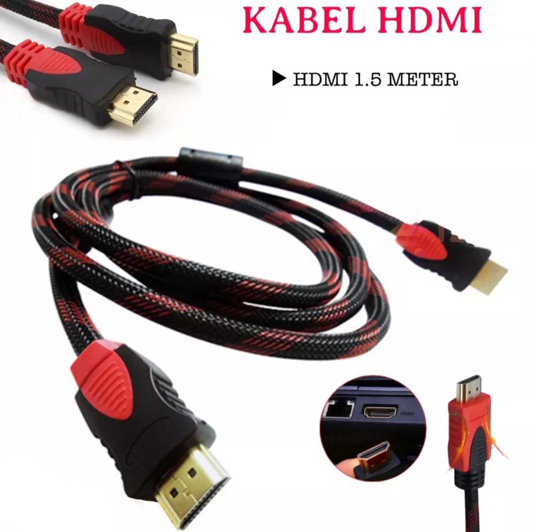 Kabel HDMI to HDMI 1.5M / 3M / 5M Serat Jaring Cable 1.5 Meter / 3Meter