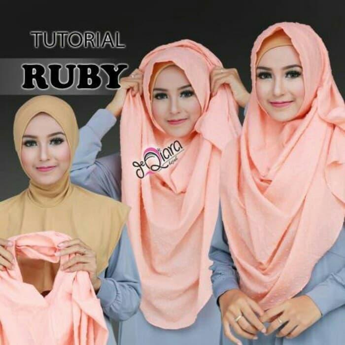 Hijab ruby dQiara / jilbab instan terbaru modern / jilbab murah / DZA Laris Fashion