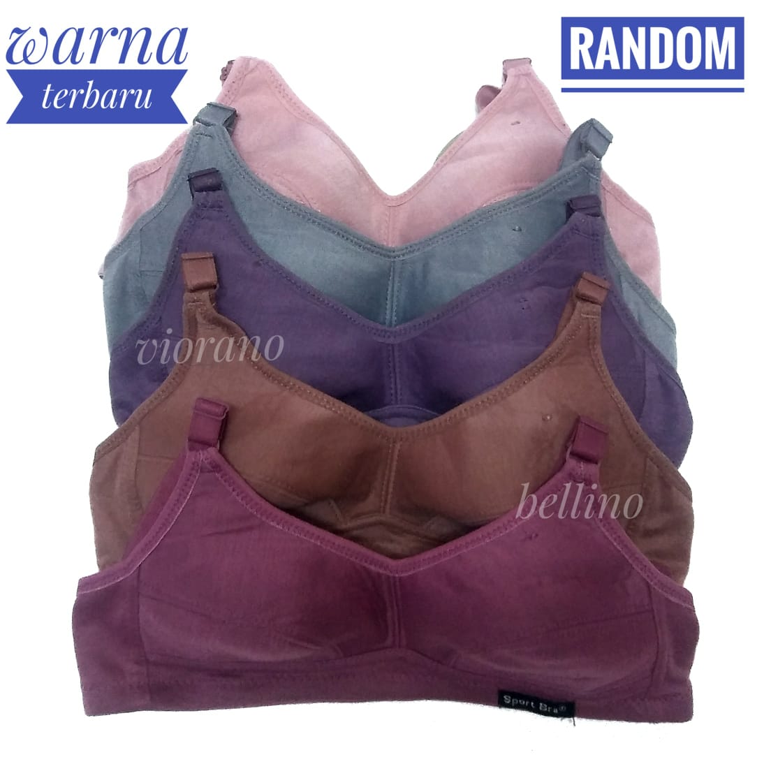 Bh Wanita Murah Size Jumbo 40 42 44 Sport Bra Wanita Jumbo Tanpa Kawat dan  Busa Murah / Bh Cewek Viorano 40 42 44 / Sport Bra Tanpa Kawat Tanpa Busa  Pakaian