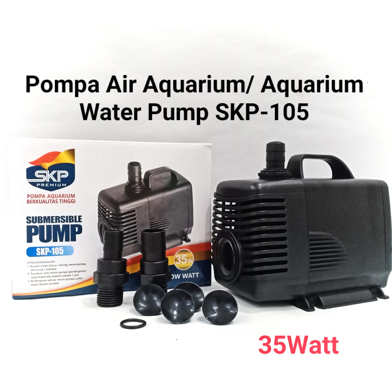 Pompa Air Aquarium SKP105 15Watt Hemat Energi, Tenaga kuat/ Aquarium