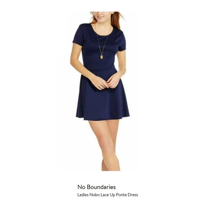 No Boundaries Ladies Nobo Lace Up Ponte 