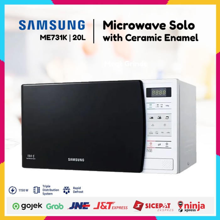 Samsung Microwave Solo ME731K 20 Liter with Ceramic Enamel Lazada