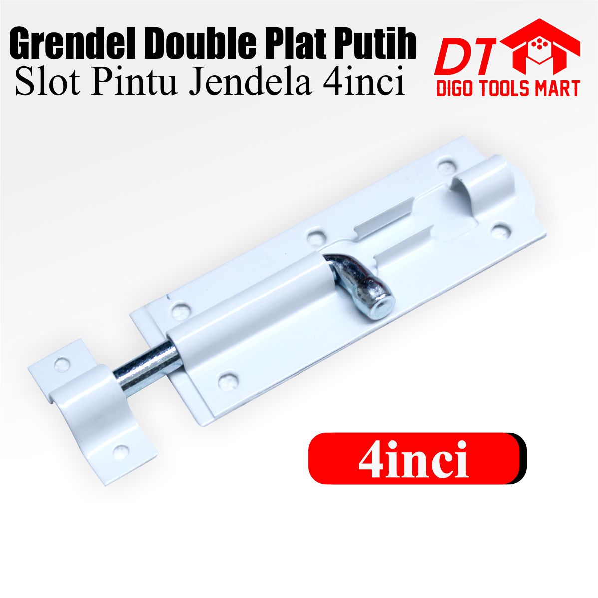 Grendel Double Plat Putih Slot Pintu Jendela Inci Lazada Indonesia