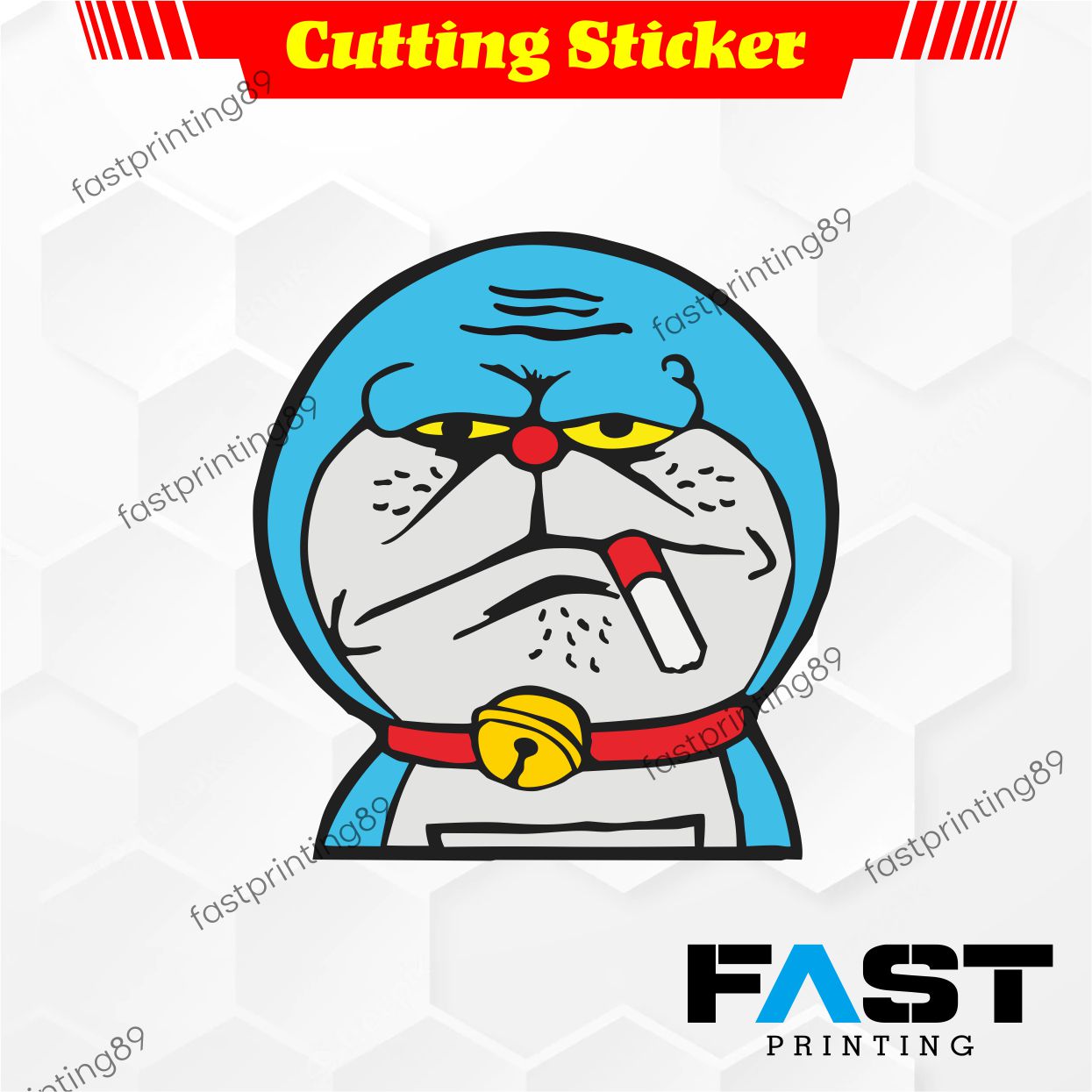 CUTTING STICKER LOGO DORAEMON ZOMBIE l STIKER MOBIL MOTOR KEREN