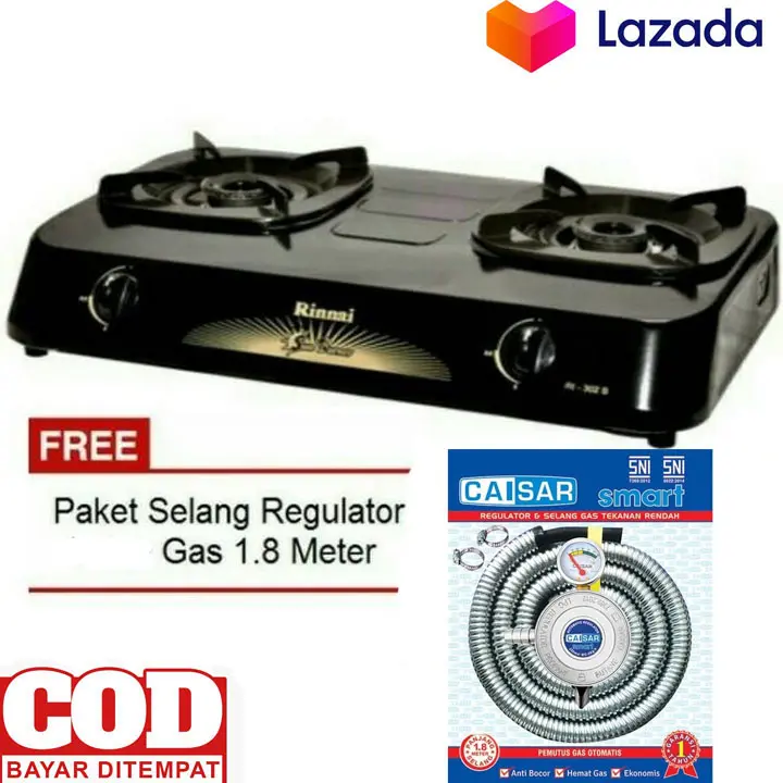 Harga Promo Kompor Gas Rinai 302s Kompor 2 Tungku Plus Selang Regulator Paket Hemat Free Selang Regulator Lazada Indonesia