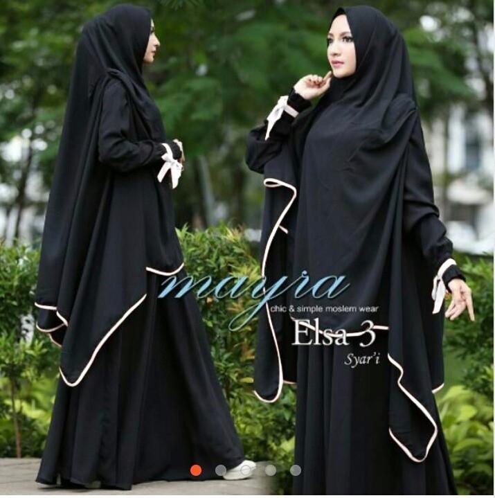 Grand LMS Maxi Dress Gamis Syarii Elsa Hitam Bahan Jersey Premium Fit to XL / Dress Muslimah / Hijab Muslim / Gamis Syari / Baju Muslim / Fashion Muslim / Dress Muslim / Setelan Muslim / Atasan Muslimah / Baju Bagus / Harga Grosir / Terbaru