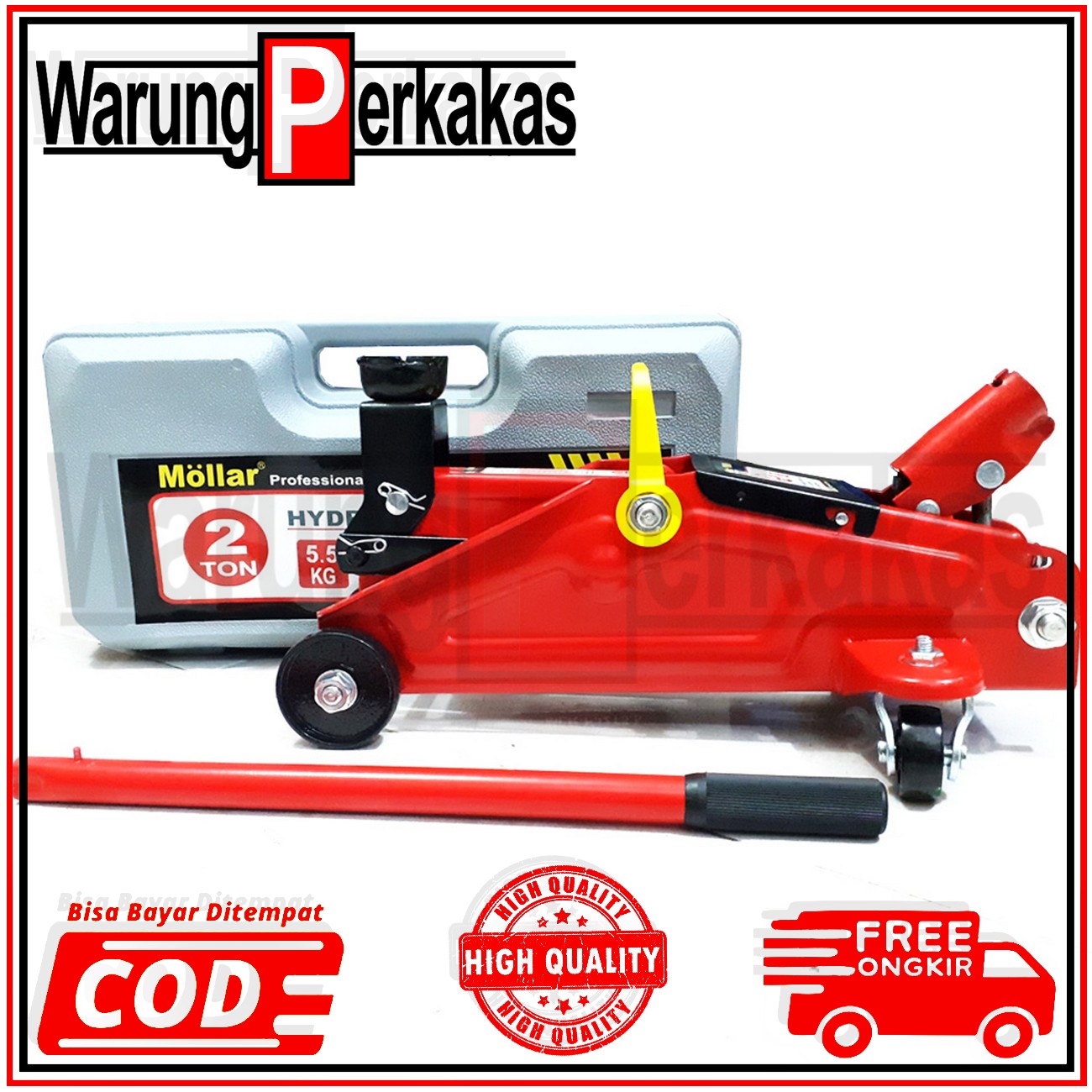 Hydraulic Floor Jack 2T Mollar Dongkrak Buaya Roda IWA | Lazada Indonesia