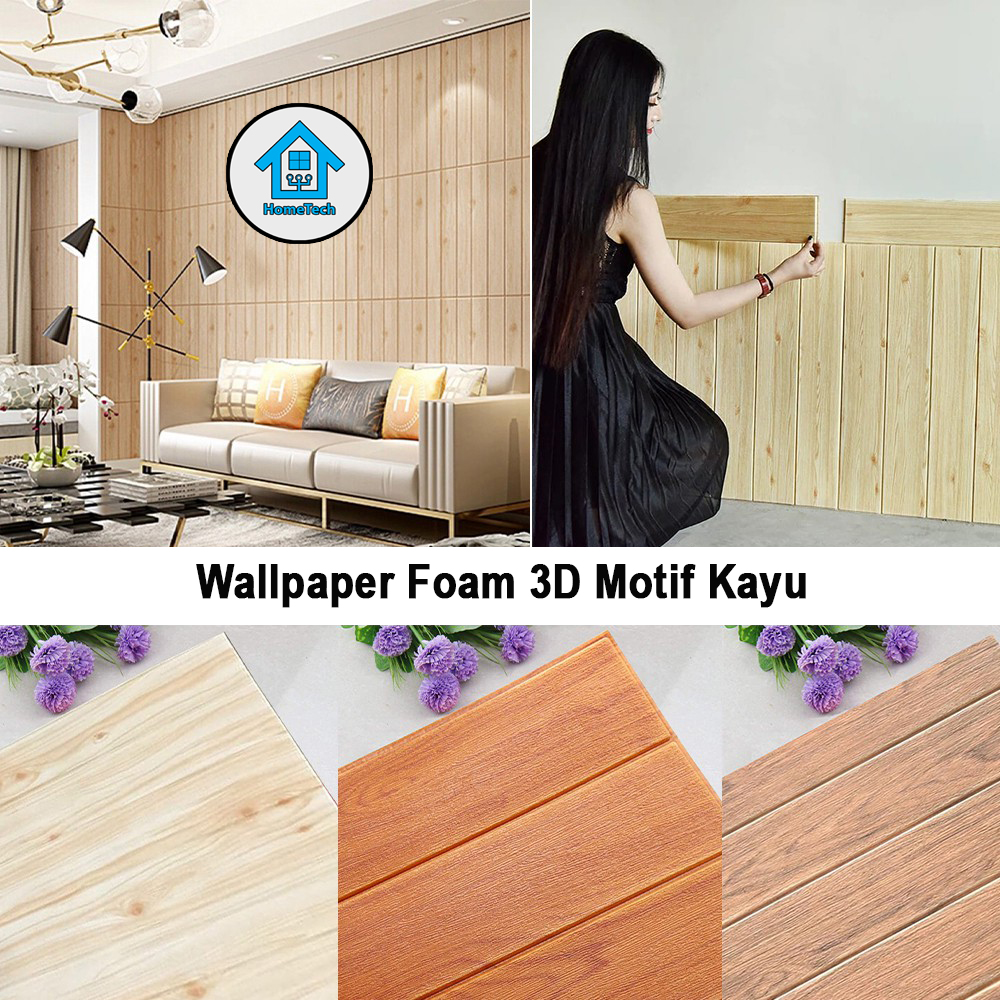 3d Wallpaper Dindingbata Kayu Wall Foam | Toko Wallpaper | Jual Wallpaper  Dinding | Jual Wallpaper