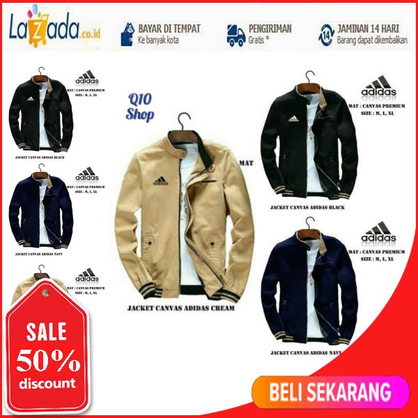 Jaket canvas shop adidas navy