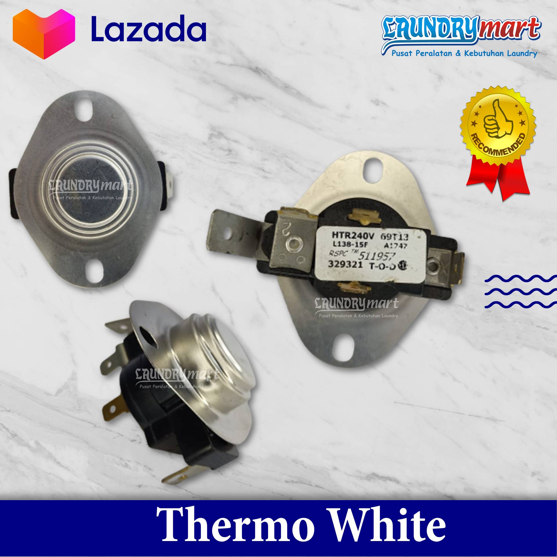 Ipso #M411813 Dryer THERMOSTAT LIM 200F PINK - Commercial Ipso Laundry