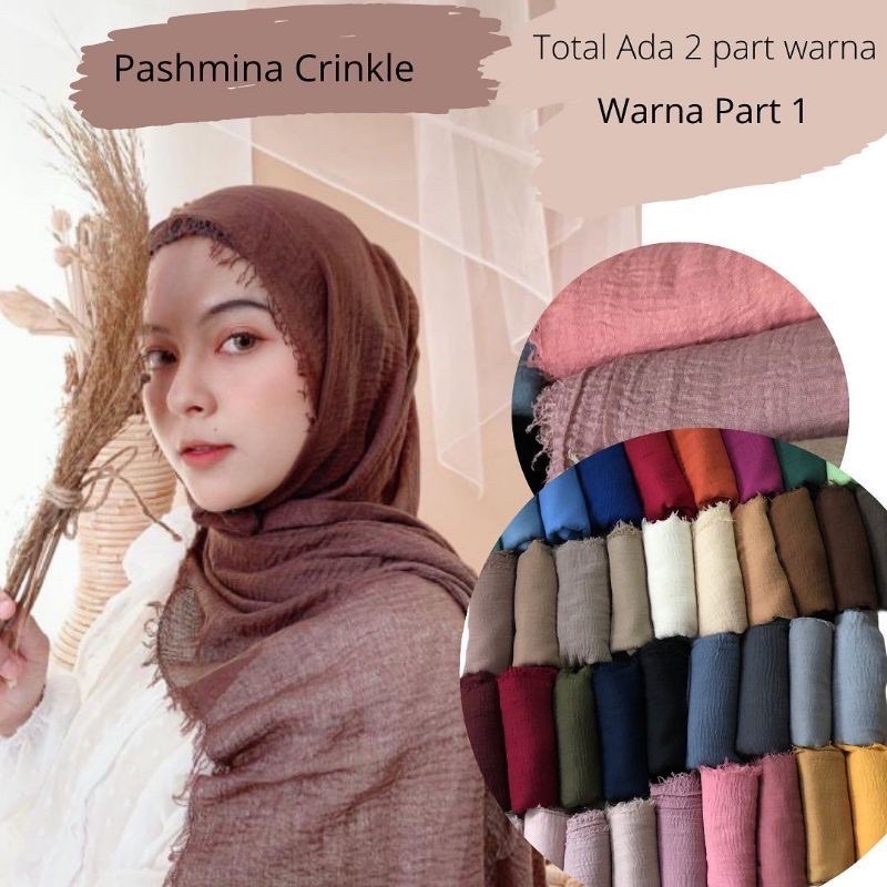 [ Hijabasket ] Pashmina Crinkle Lavanya Part 1 Hijab pasmina kusut Lavanya Ori By Azzara | Kualitas Premium