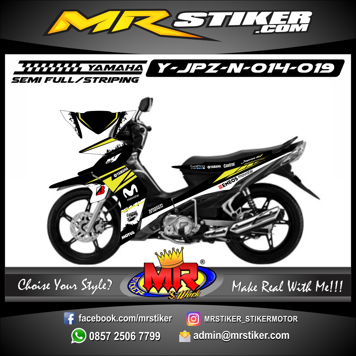 Stiker motor decal Jupiter Z New Grafis Vol 1 | Lazada Indonesia
