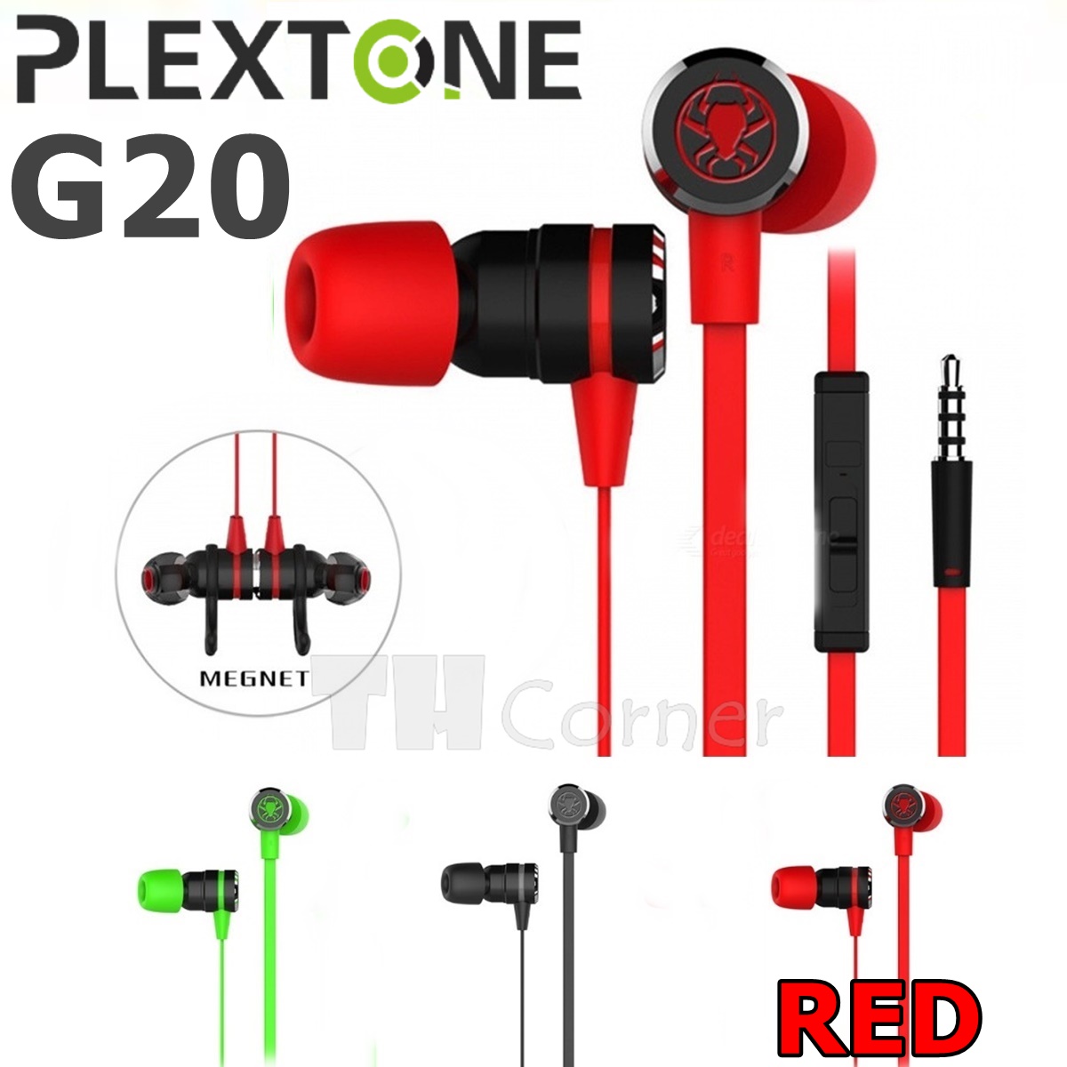 PLEXTONE G20 In-ear Earphone With Microphone Wired Magnetic Gaming