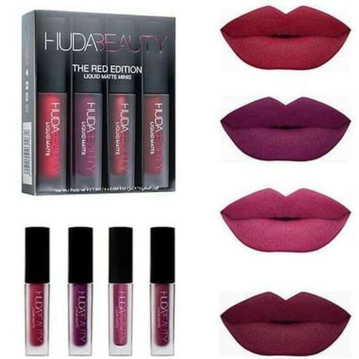 Lipstik Huda Beauty / Huda Beauty Red Edition - 4Pcs
