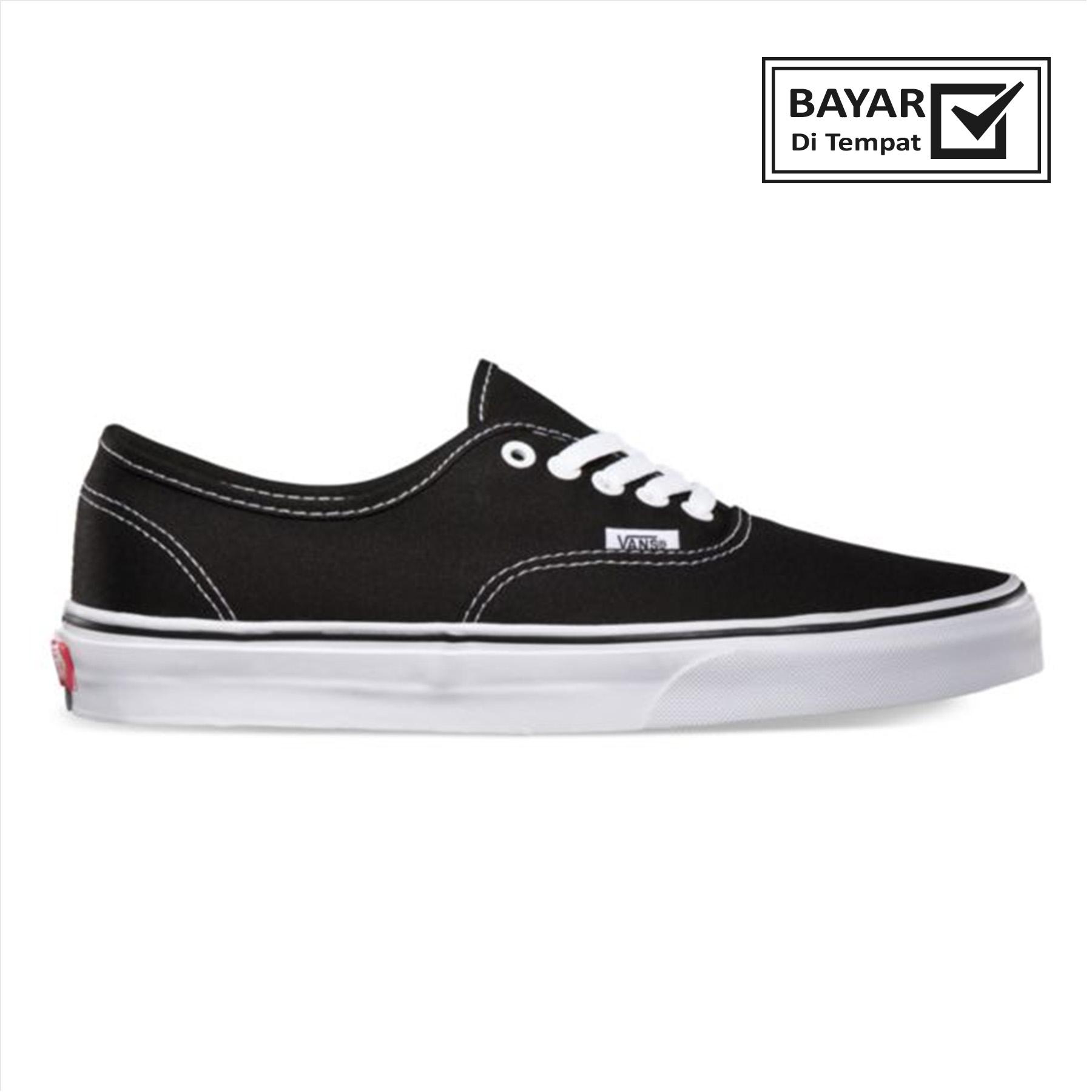 Vaans Authentic California Hitam Sepatu Pria Wanita formal casual