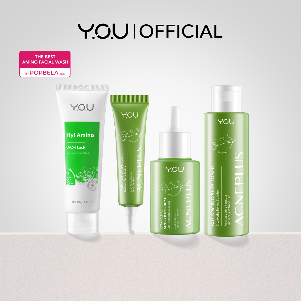 YOU Acneplus 4in1 Bundle Exfoliating Toner, Acne Spot, Moisturizer