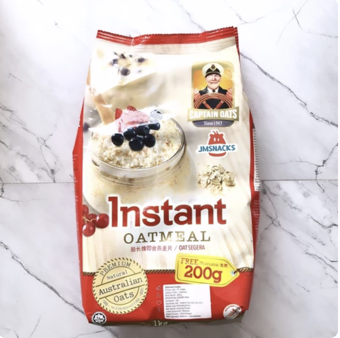 [PROMO!!] Captain Oats INSTANT Oatmeal 1 KG ( 800gr + 200gr FREE) oat ...