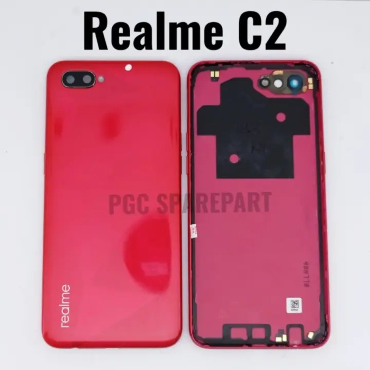 Backdoor Realme C2 Tutup Baterai Casing Belakang Case Merah Lazada Indonesia