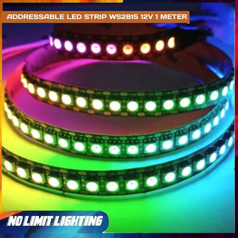LED Strip RGB Addressable WS2815 RGB LED Strip Running 144 LEDs/Meter ...