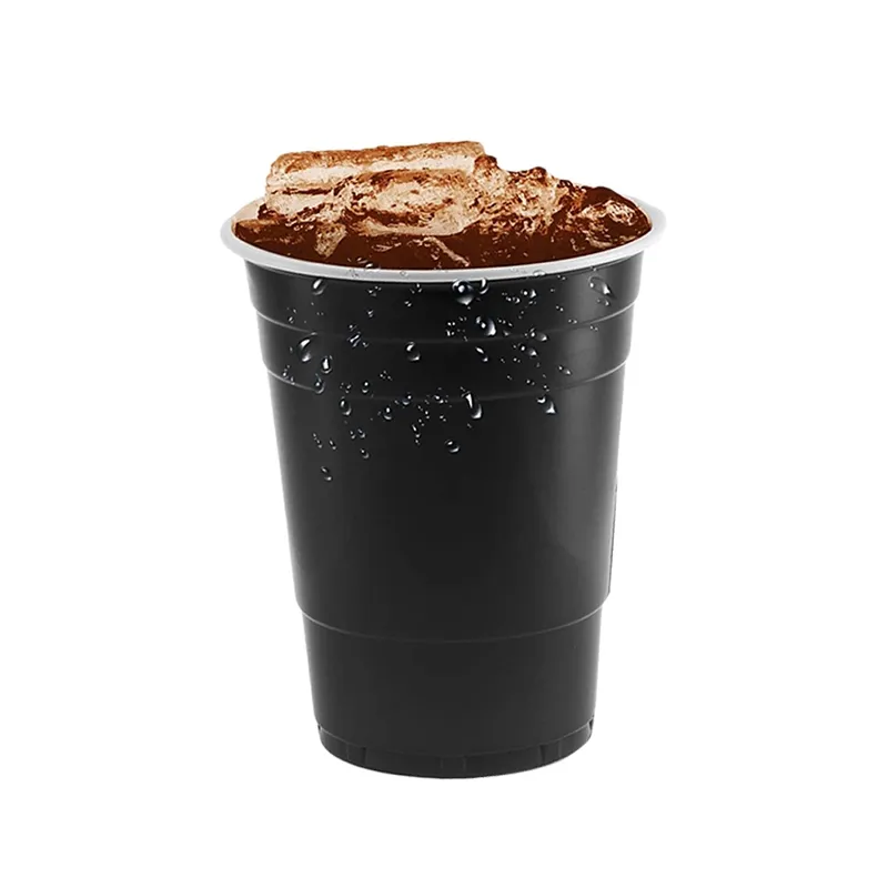50 Pack 14 Oz Black Solo Cups Disposable Plastic Drink Cup, Big