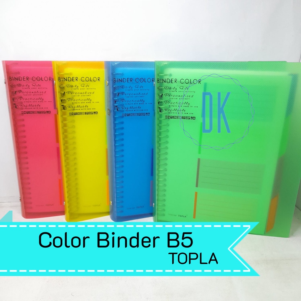 Binder Color TOPLA B5 Note Buku Ring Loose Leaf | Lazada Indonesia