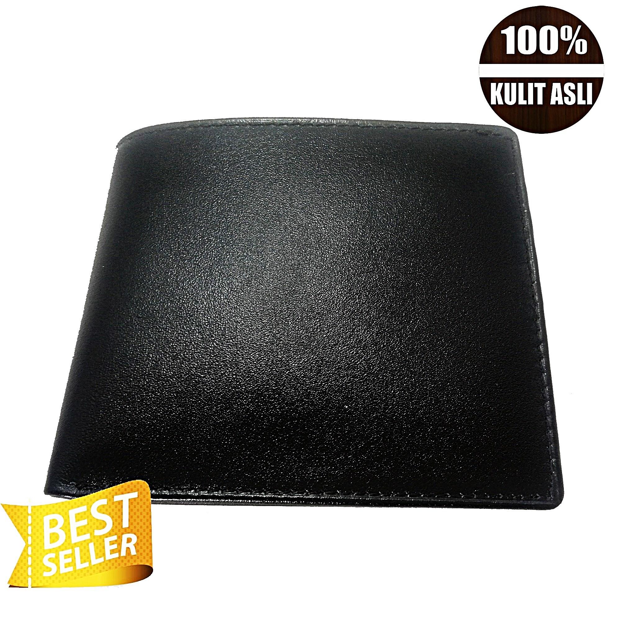 Dompet Fashion Pria Kulit Asli TAHAN API Merk Random/Acak - Hitam