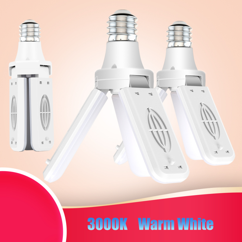Bảng giá Razey 1 Chiếc Đèn LED Trần Siêu Sáng, Cánh Quạt Gấp Được 30W/40W Đèn Led Gara Đèn LED Trần Nhà Để Xe Biến Hình Ba Lá/Bốn Lá Dành Cho Nhà Xưởng/Nhà Ở Của Trung Tâm Mua Sắm Trường Học