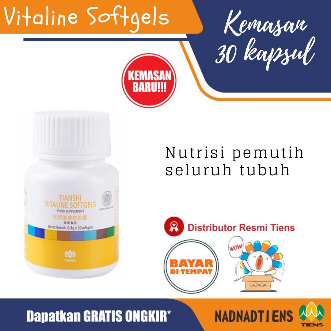 Tiens Vitaline Softgel - Serum Masker Pemutih Wajah - 30 Kapsul  NadnadTiens