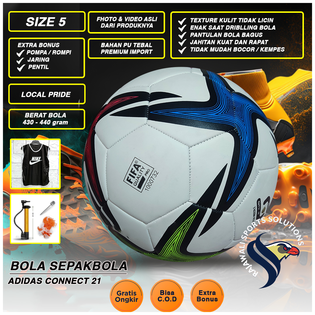Bola Sepak Kaki Sepakbola Model Jahit Mesin Size 5 Kulit PU Premium Bola  Kaki Asli Bonus Rompi | Lazada Indonesia