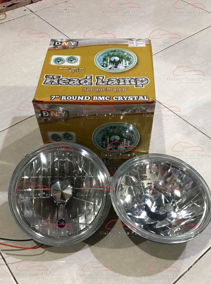 Headlamp Head Lamp Lampu Mobil Motor Bulat 7 Inch Crystal Kristal