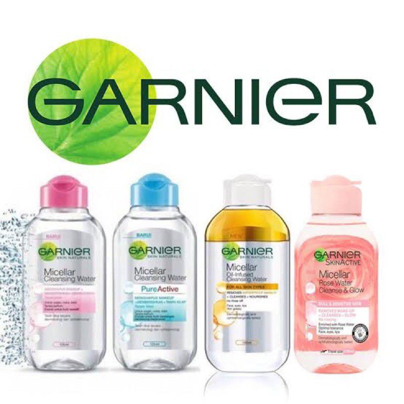 (PROMO)Garnier Micellar Cleansing Water 125ml Pink / Blue / BiPhase Oil