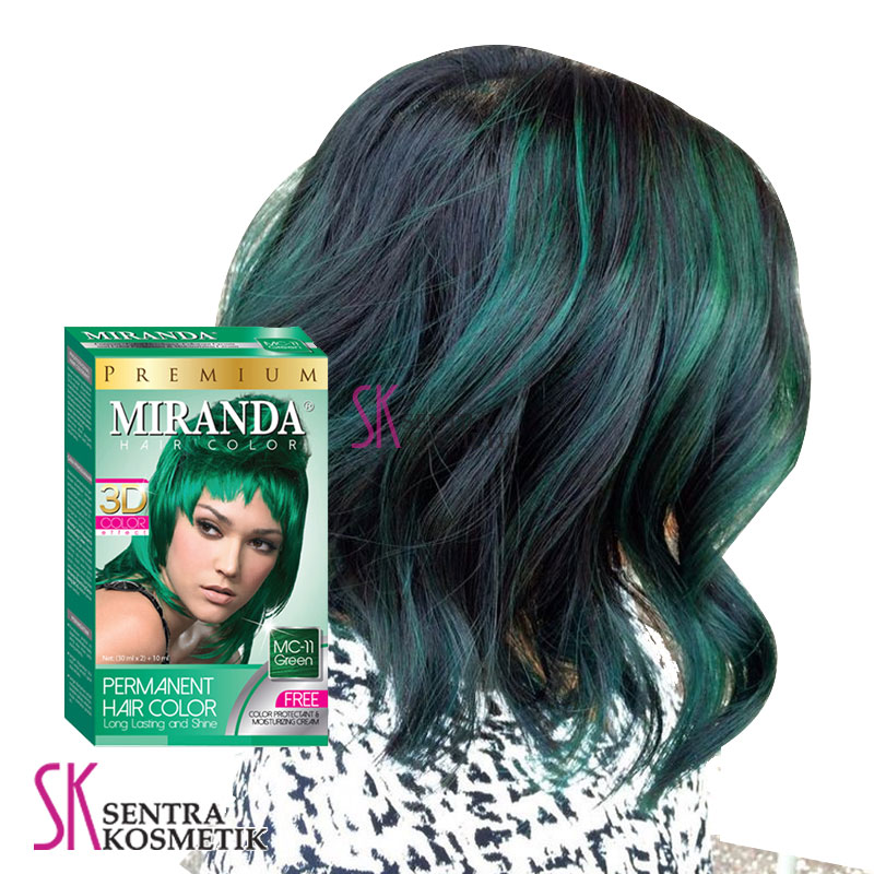 Warna rambut hijau pastel