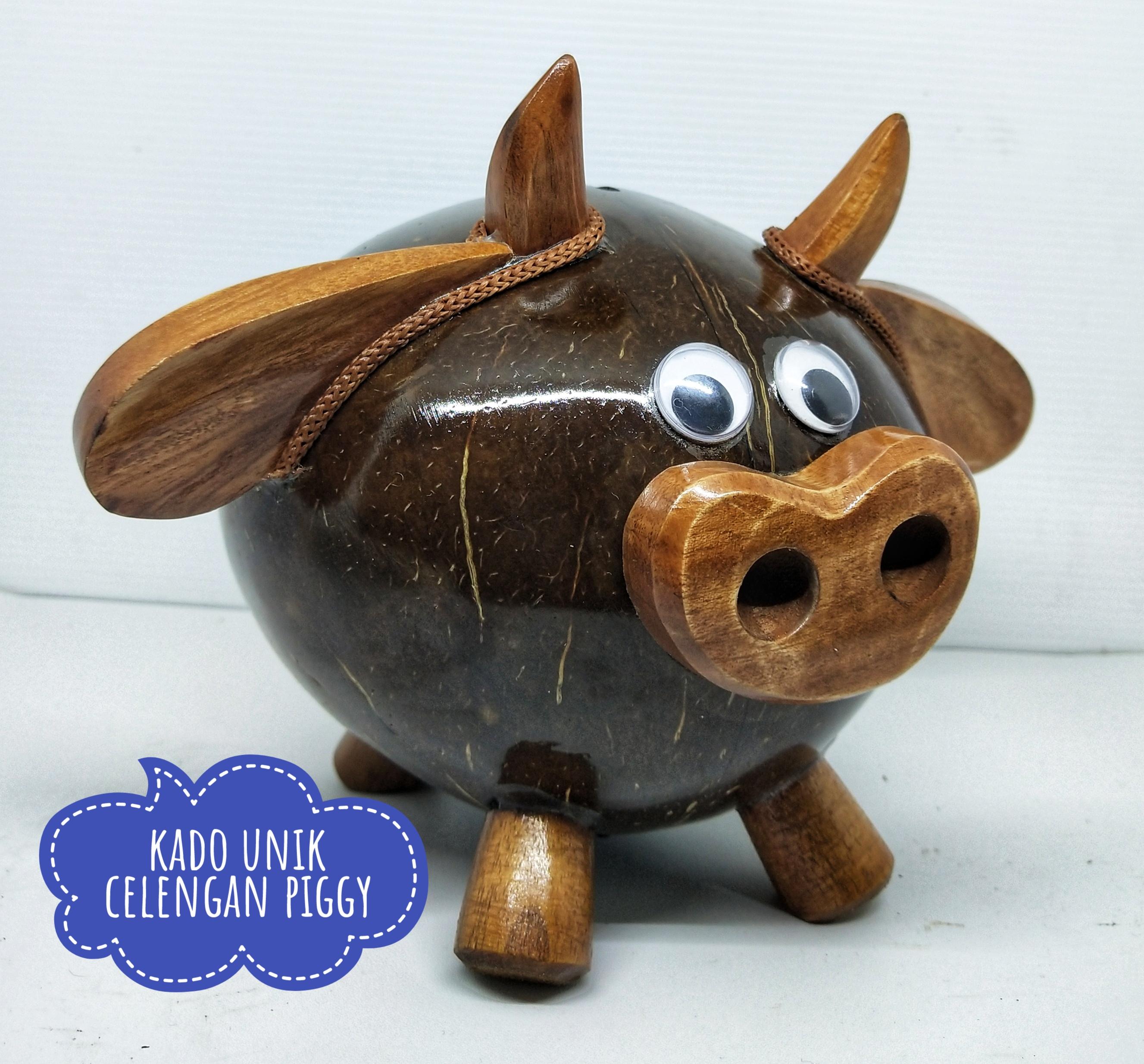 Kado Unik Celengan Dari Kayu Bentuk Hewan Babi Lazada Indonesia