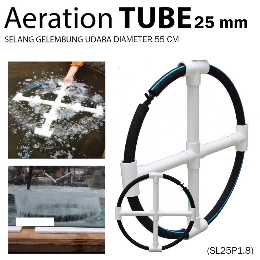 Selang Aerator Selang gelembung aeration tube 25mm P=1.8m D=55CM ...