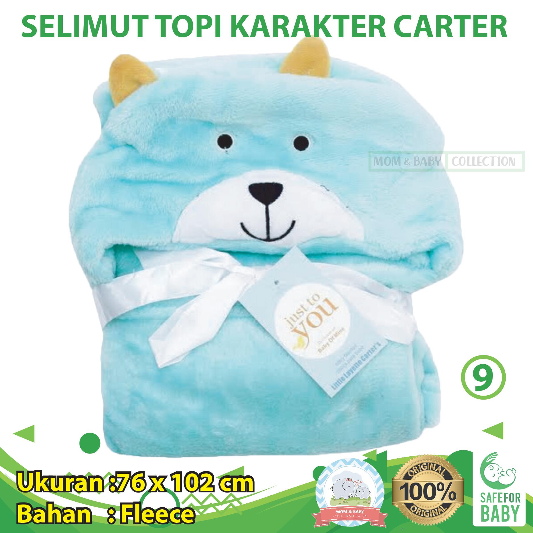 MomBaby Selimut Topi Double Fleece / Selimut Hoodie 3D / Hoodie Blanket Tudung / Selimut Topi Animal - Beruang Tosca