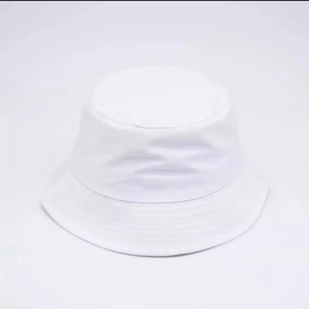 BUCKET HAT PUTIH POLOS // TOPI BUCKET 