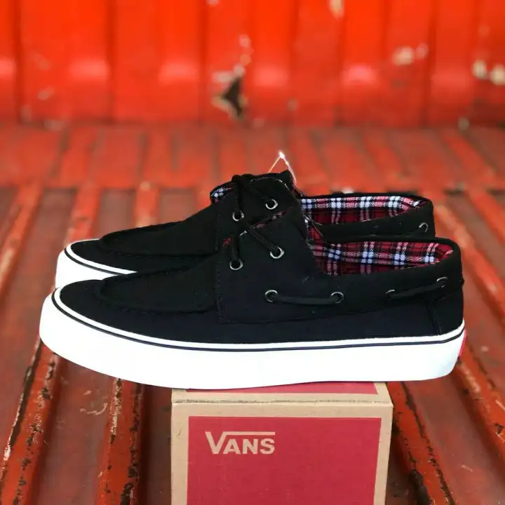 vans zapato black white