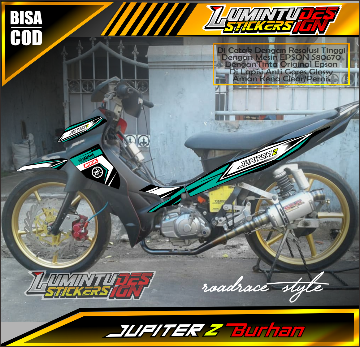 Striping Variasi Jupiter Z Roadrace Lis Body Motor Jupiter Z Burhan Lazada Indonesia