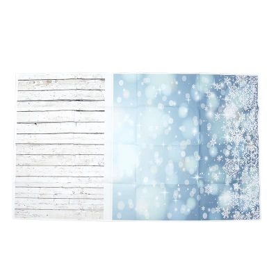 3x5FT Glitter Snow Wood Floor Studio Props Vinyl Photography Background Backdrop