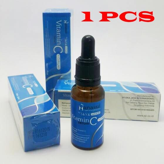 Hanasui Serum Vitamin C + Collagen (Biru) - Whitening Antiaging Serum By Jaya Mandiri- 20ml- 1 PCS