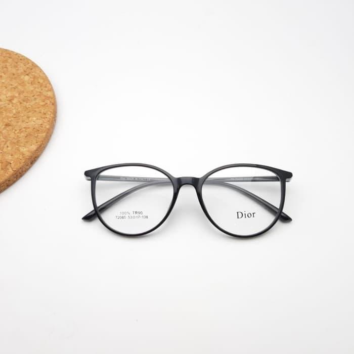 kacamata frame wanita dior paket lensa antiradiasi, minus, normal uv