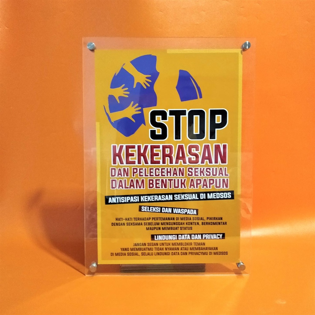 Poster Akrilik Stop Kekerasan Dan Pelecehan Dalam Bentuk Apapun ...