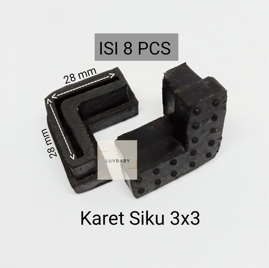 (8 pcs) Karet Siku 3x3 / Kaki Rak Besi Siku | Lazada Indonesia