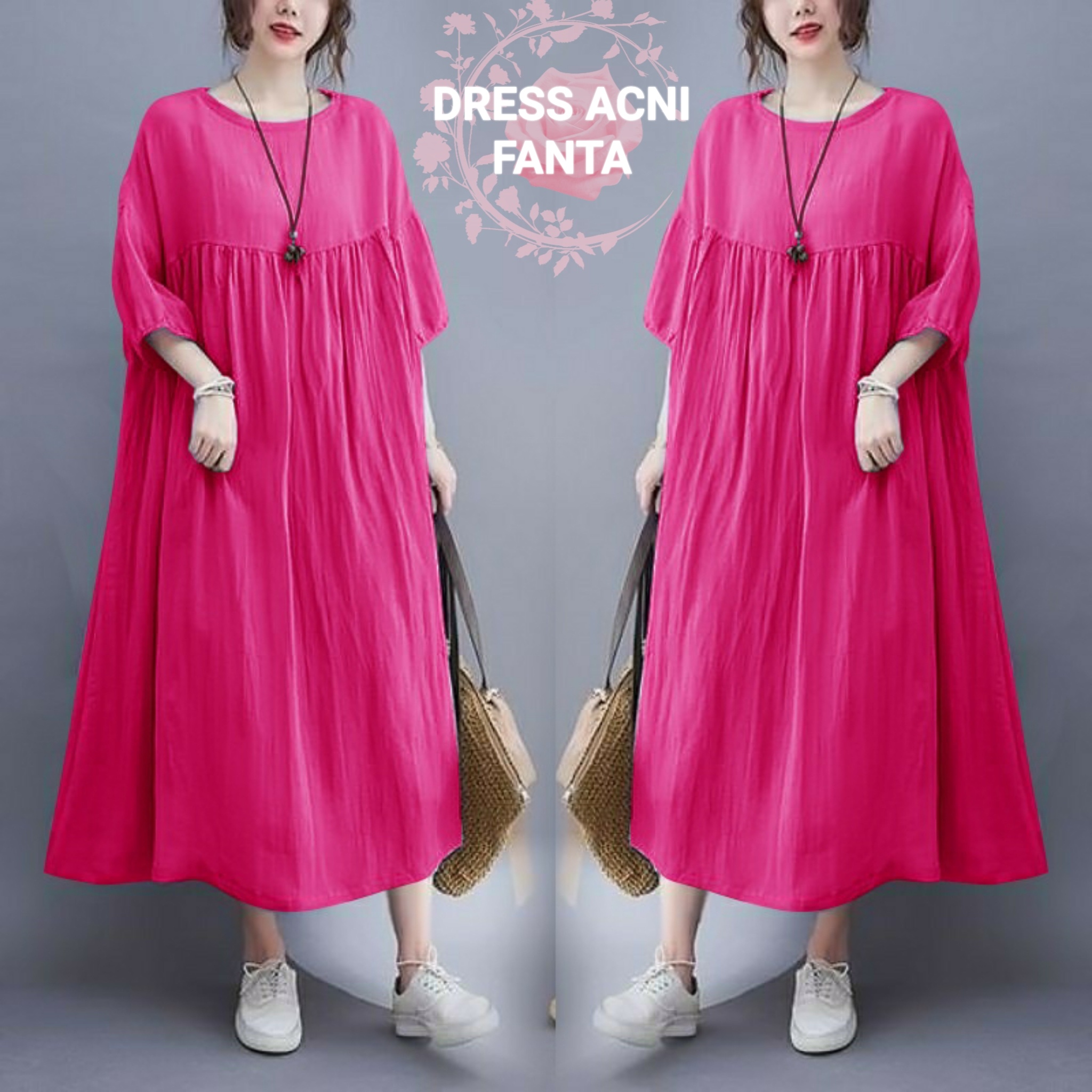 ワンピース MYLAN Crinkle Maxi Dress Cherry Blossom MYLAN Crinkle Maxi Dress Cherry Blossom