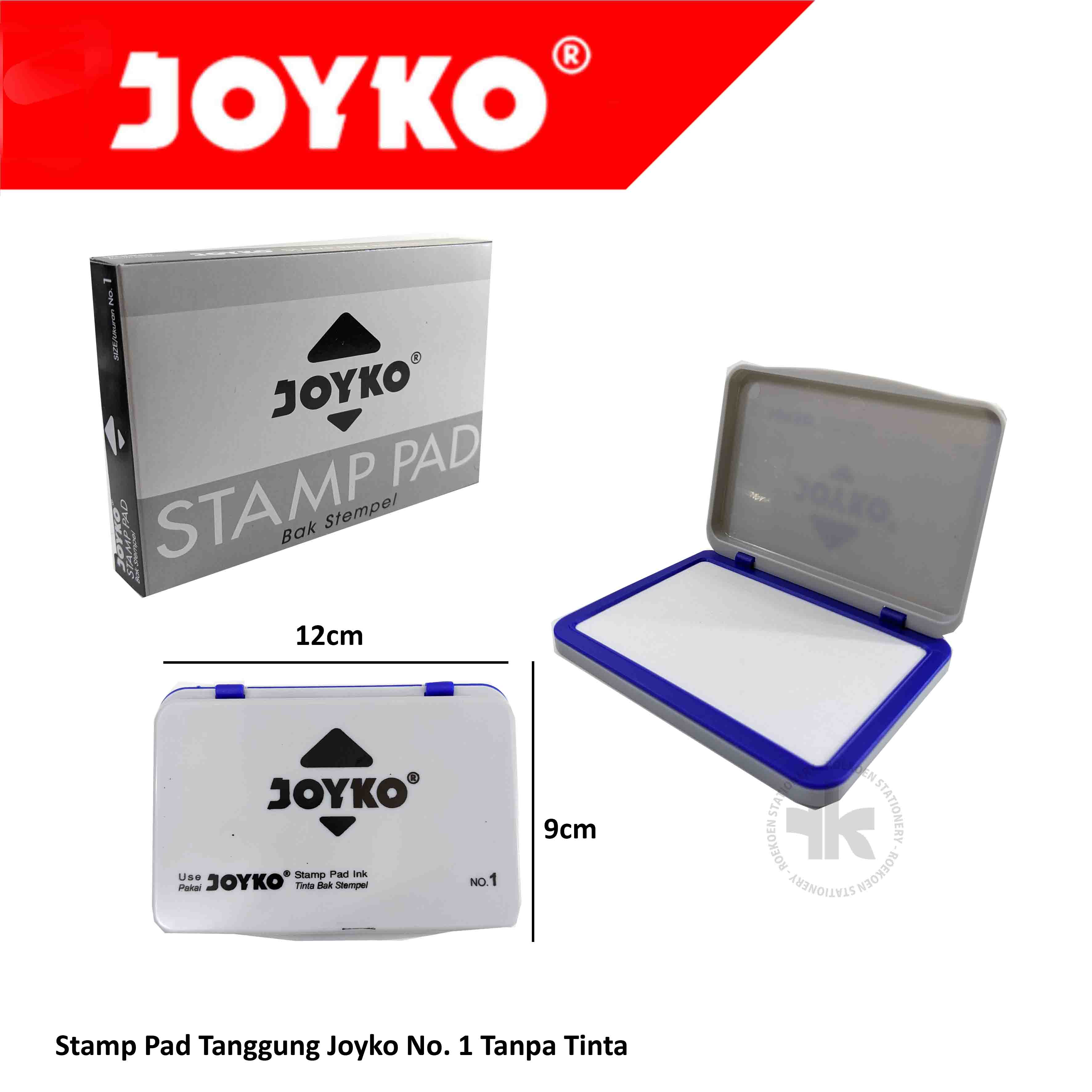 Stamp Pad Besar Joyko No. 1 Tanpa Tinta Bak Stempel Bantalan Cap Jari