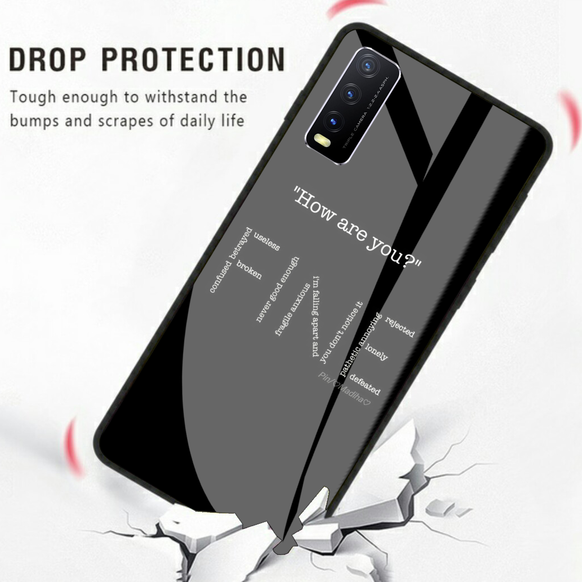Softcase Glass Kaca Vivo Y20 Y12s Quotes Black M331 Casing Hp Kesing Hp Case Hp Case Casing Hp Sarung Hp Custom Case Casing Kesing Lazada Indonesia