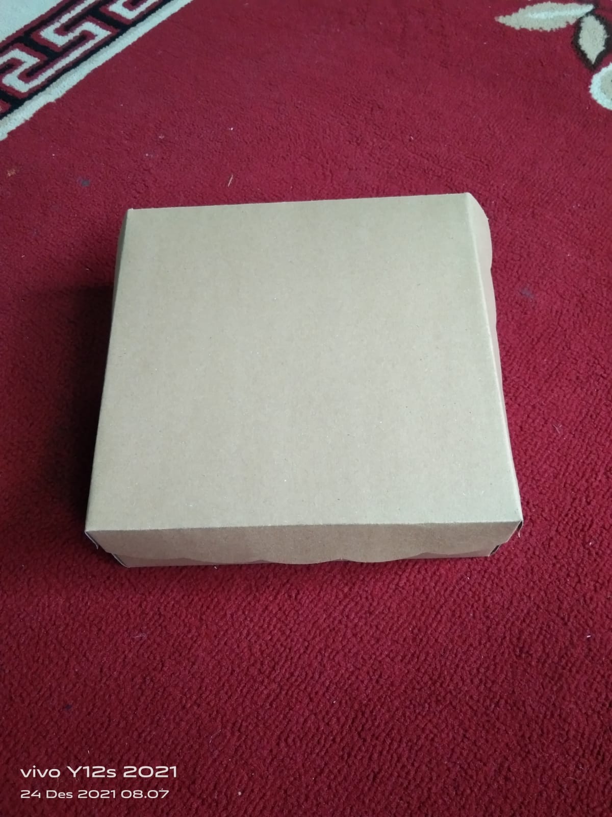 (15 LEMBAR) KOTAK NASI UKURAN 20X20X7 ,KOTAK NASI COKLAT,KOTAK KUE MUAT